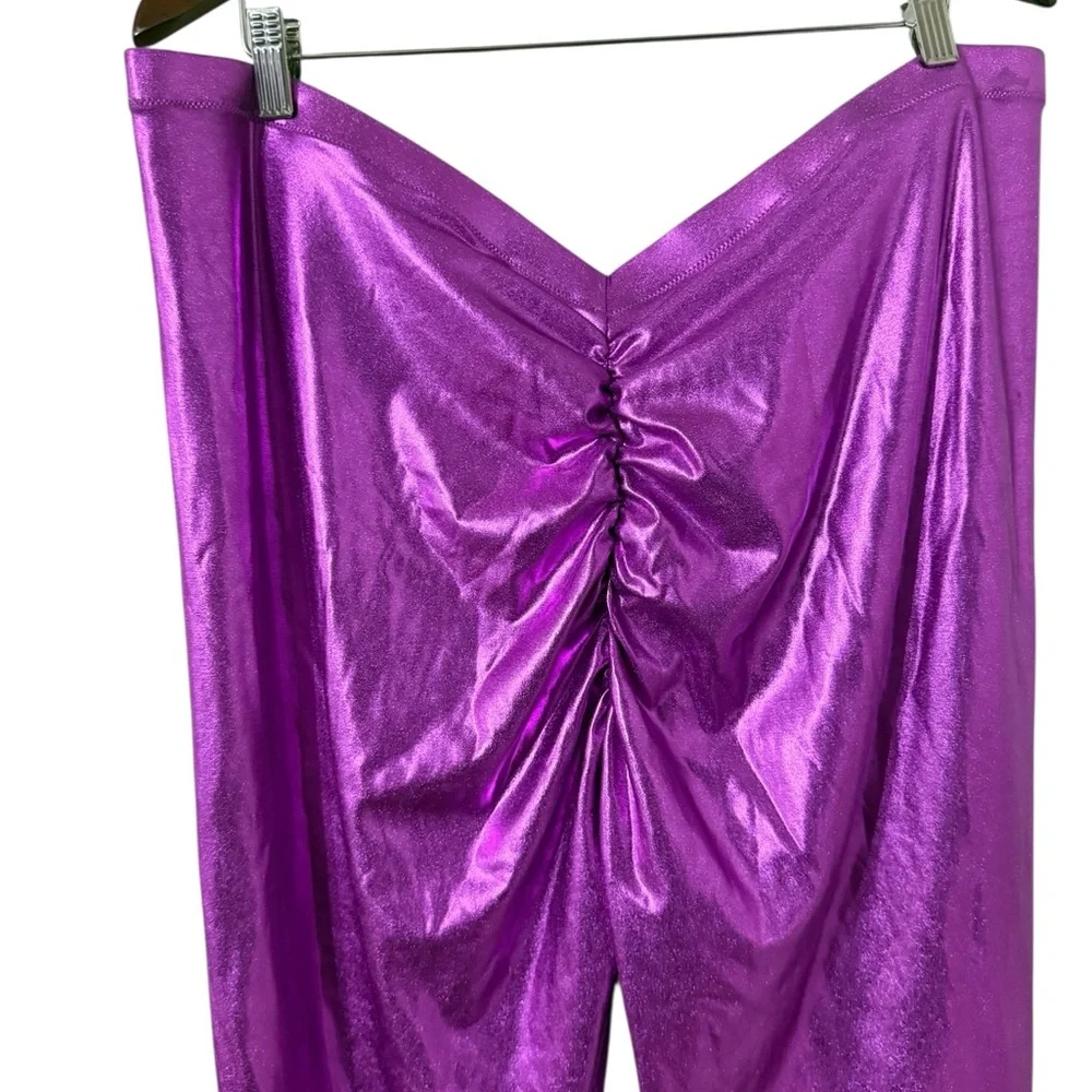 NWT SKIMS V Metallic Dragon Fruit High Rise Swim Leggings
